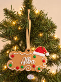 🎄 Adorno navideño de galleta de jengibre personalizado
