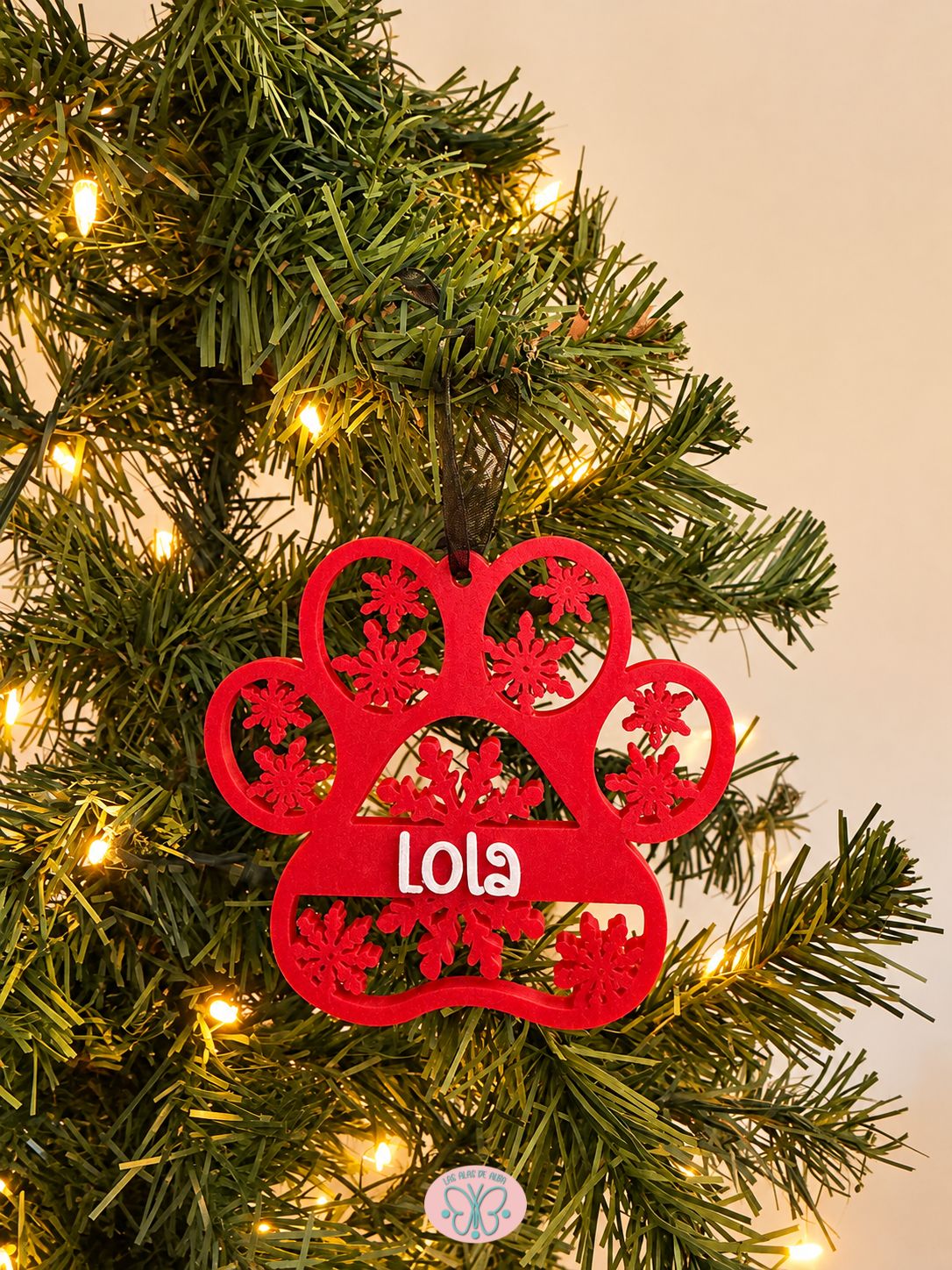 🐾 Adorno navideño personalizado con huella