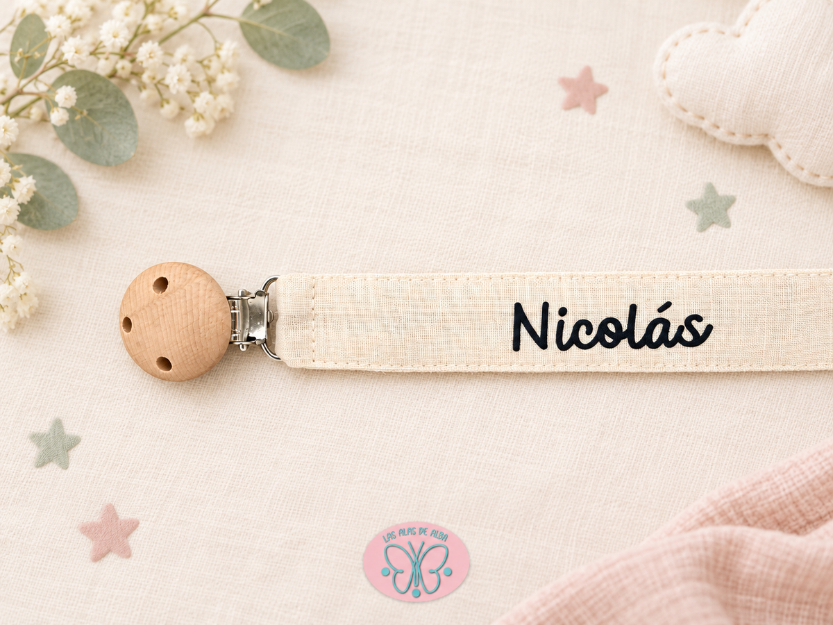🍼 Chupeteros personalizados con nombre
