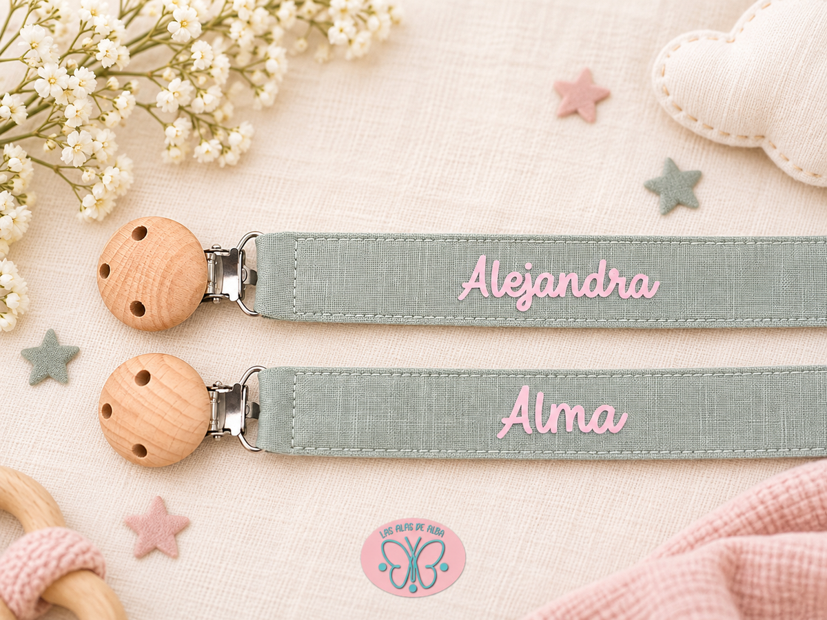 🍼 Chupeteros personalizados con nombre