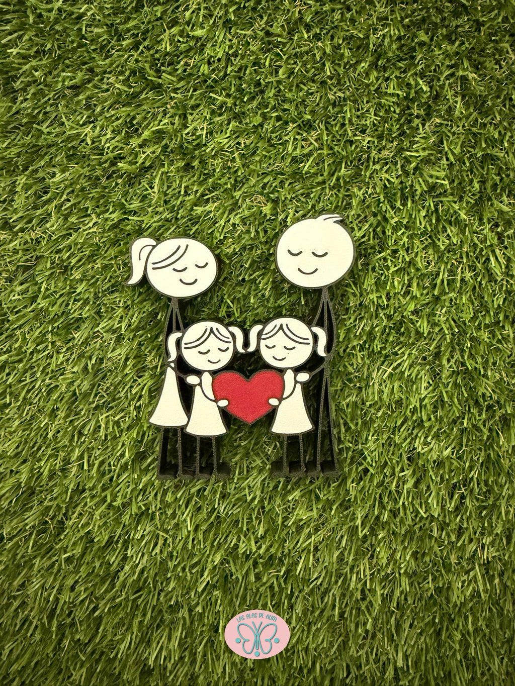 Figura Familiar Personalizable con Corazón 🩷
