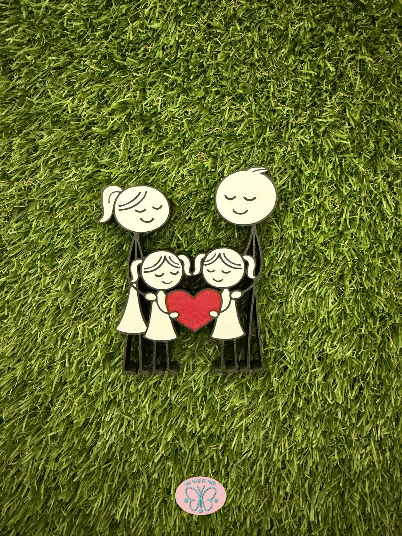 Figura Familiar Personalizable con Corazón 🩷