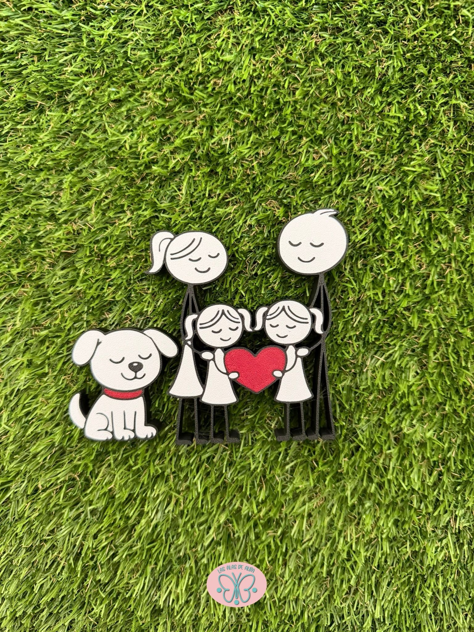 Figura Familiar Personalizable con Corazón 🩷