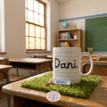 Taza personalizada estilo libreta – Nombre