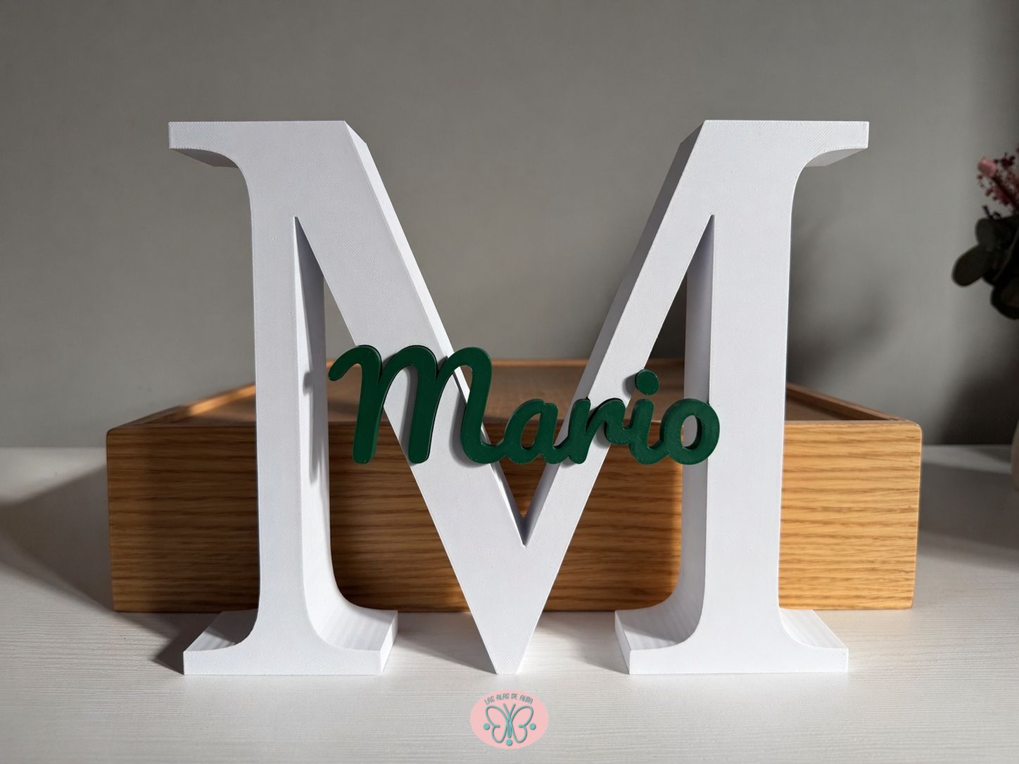Letra decorativa personalizada – Inicial + nombre
