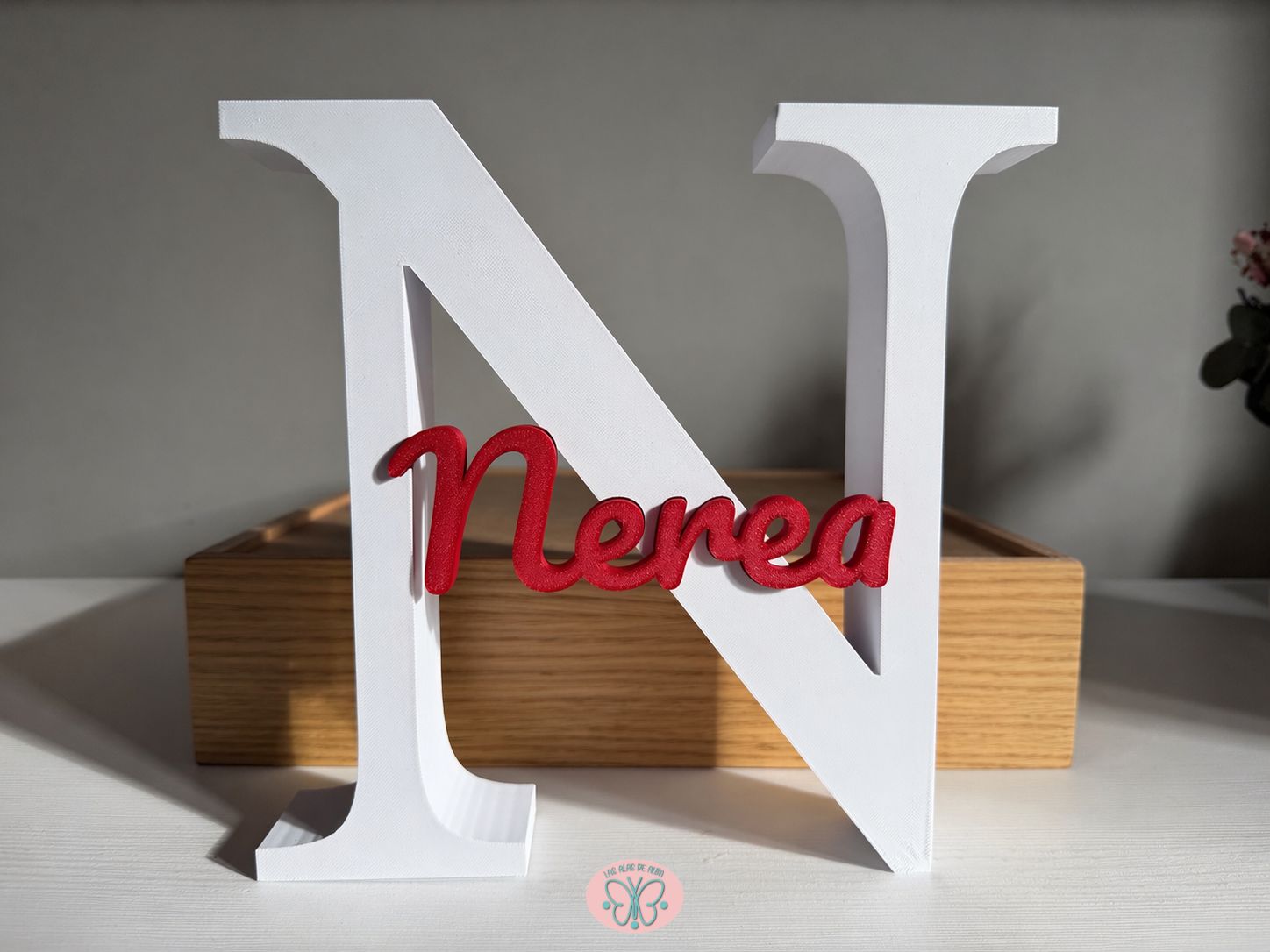 Letra decorativa personalizada – Inicial + nombre